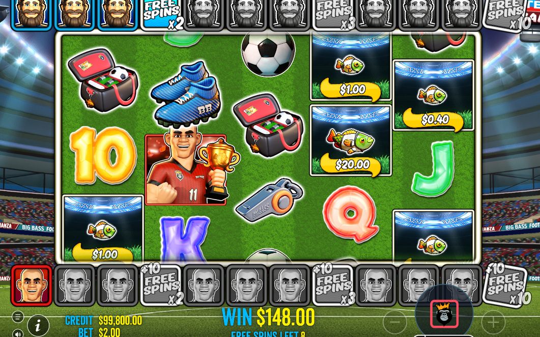 Free spins-läget med Red Wild #11 i rutnätet