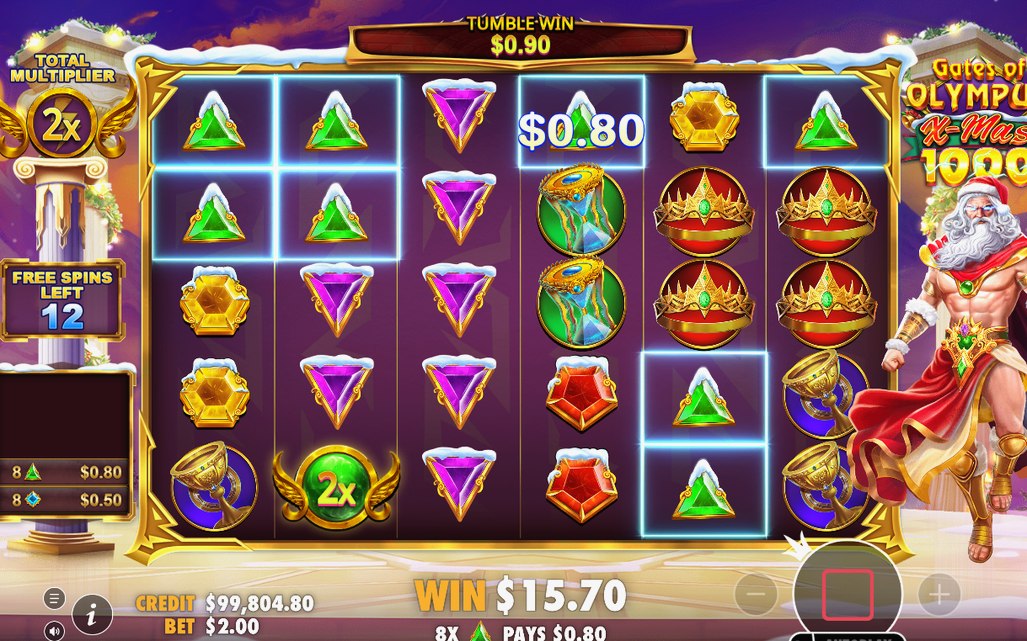 Free Spins-runda med symbolerna på det 6x5-rutnätet